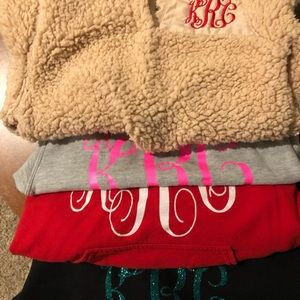 KRC Initials Monogram Personalized Sweatshirts